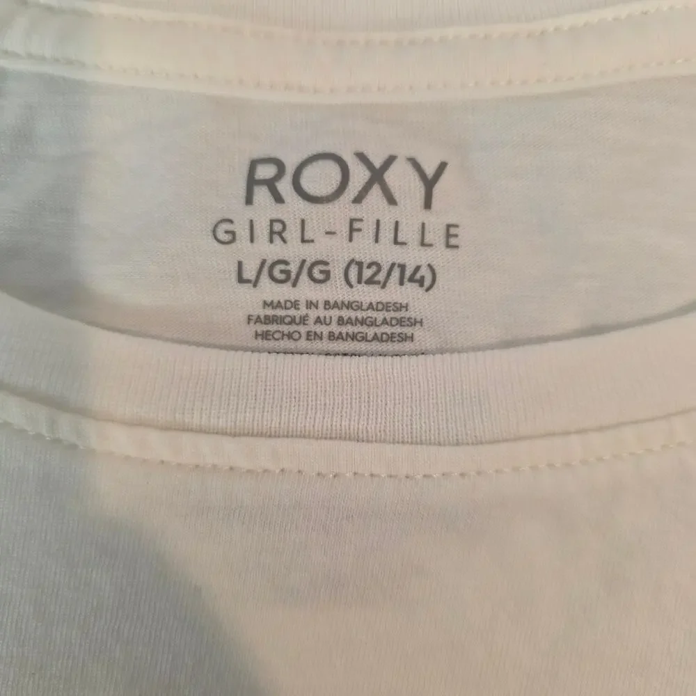 Roxy Girl Retro Tropical Tarot Card Graphic Tee L
